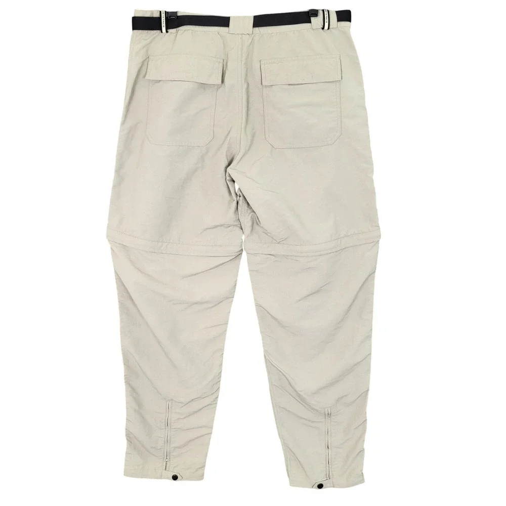The North Face Convertible Hiking Pants Mens L Beige Outdoor Zip Off Lightweight
